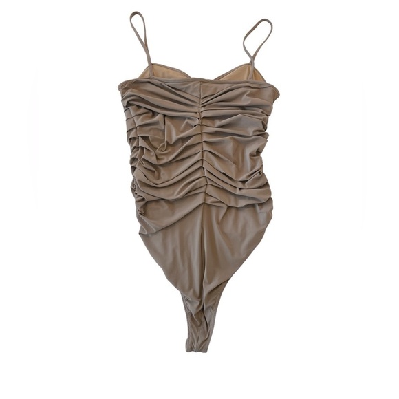 Goldsign Hutton Ruched Nude Bodysuit - Picture 8 of 11